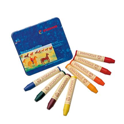 Stick Crayons Stockmar 8 coul Waldorf bte métal 85031001