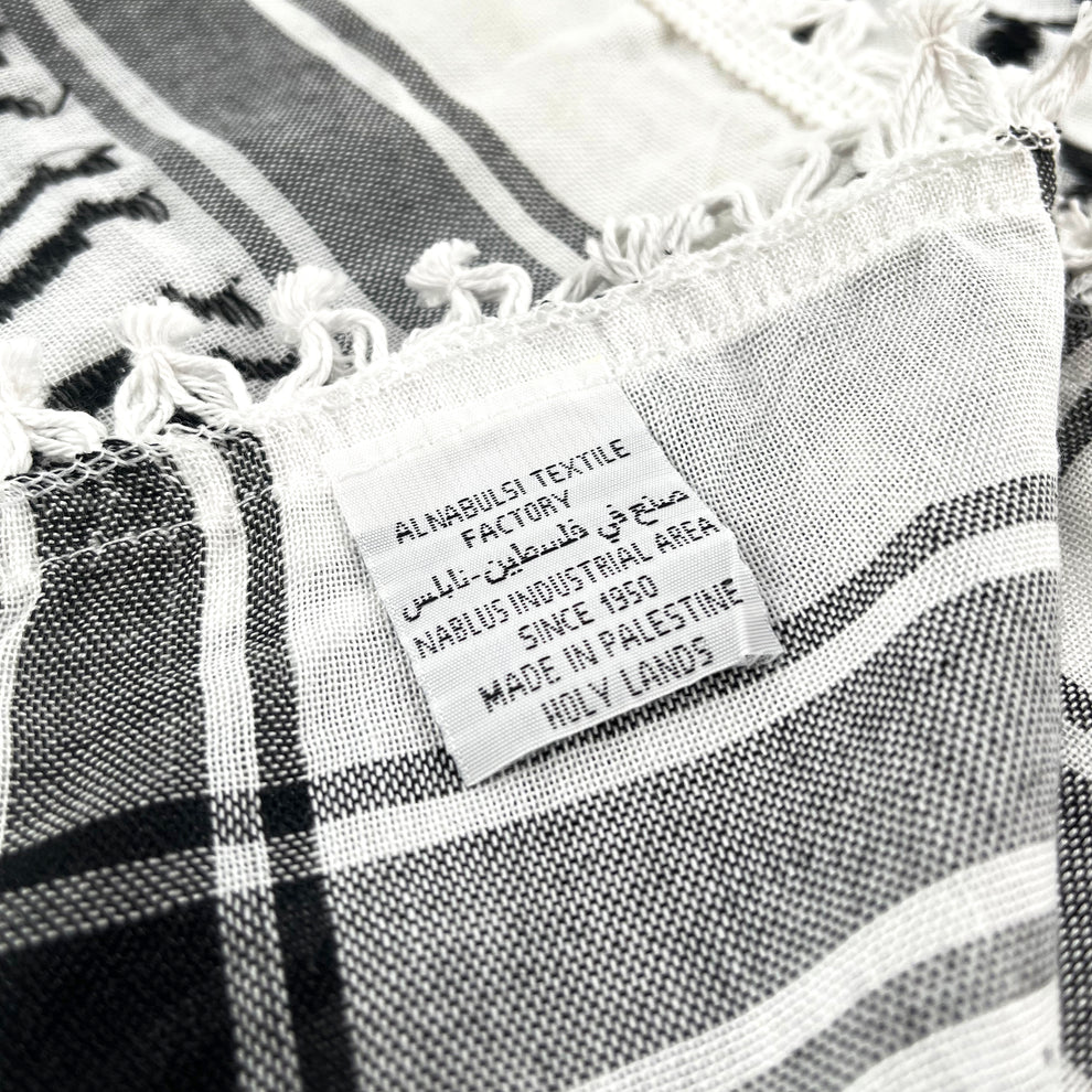 Palestine-Kufya Noir et Blanc