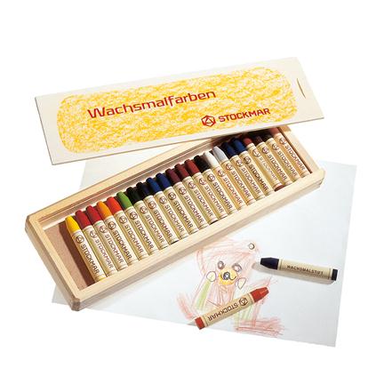 Stick Crayons Stockmar 24 Coul Bte de Bois 85032600
