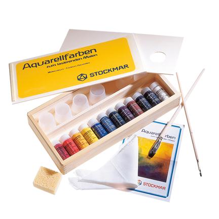 Aquarelle Stockmar Kit 12 coul Coffret de Bois -85043046