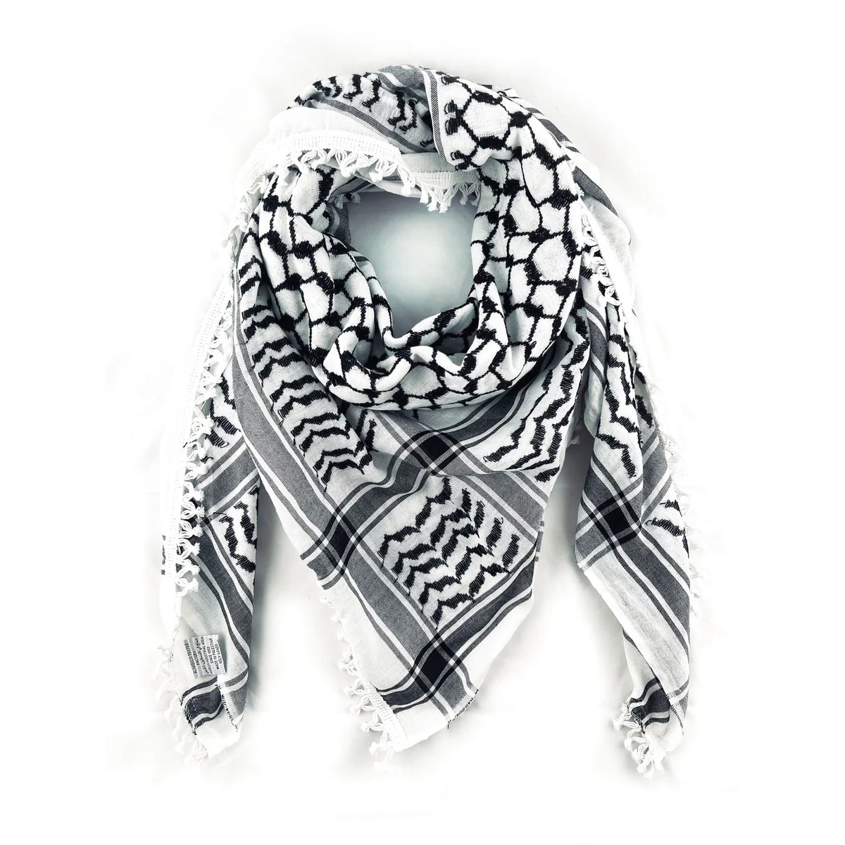 Palestine-Kufya Noir et Blanc