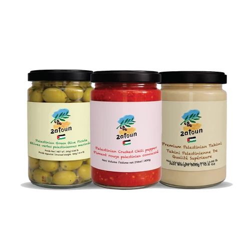 Palestine- Trio Olives-Piments Rouge et Tahini