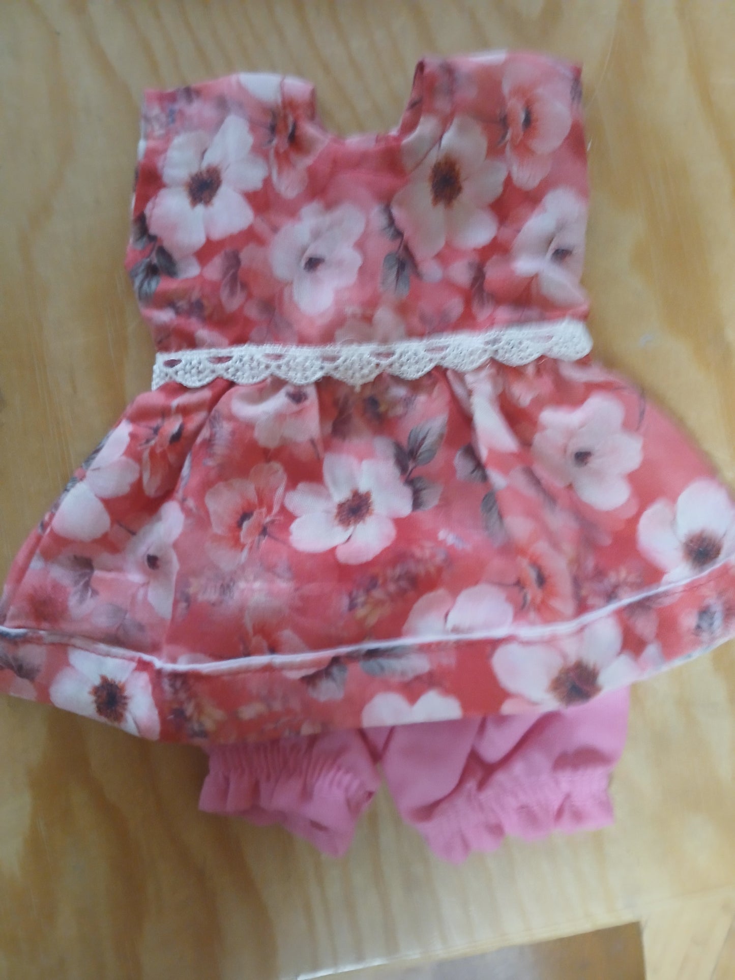 Habit Poupée 36cm- Robe Manche Courte - Culotte