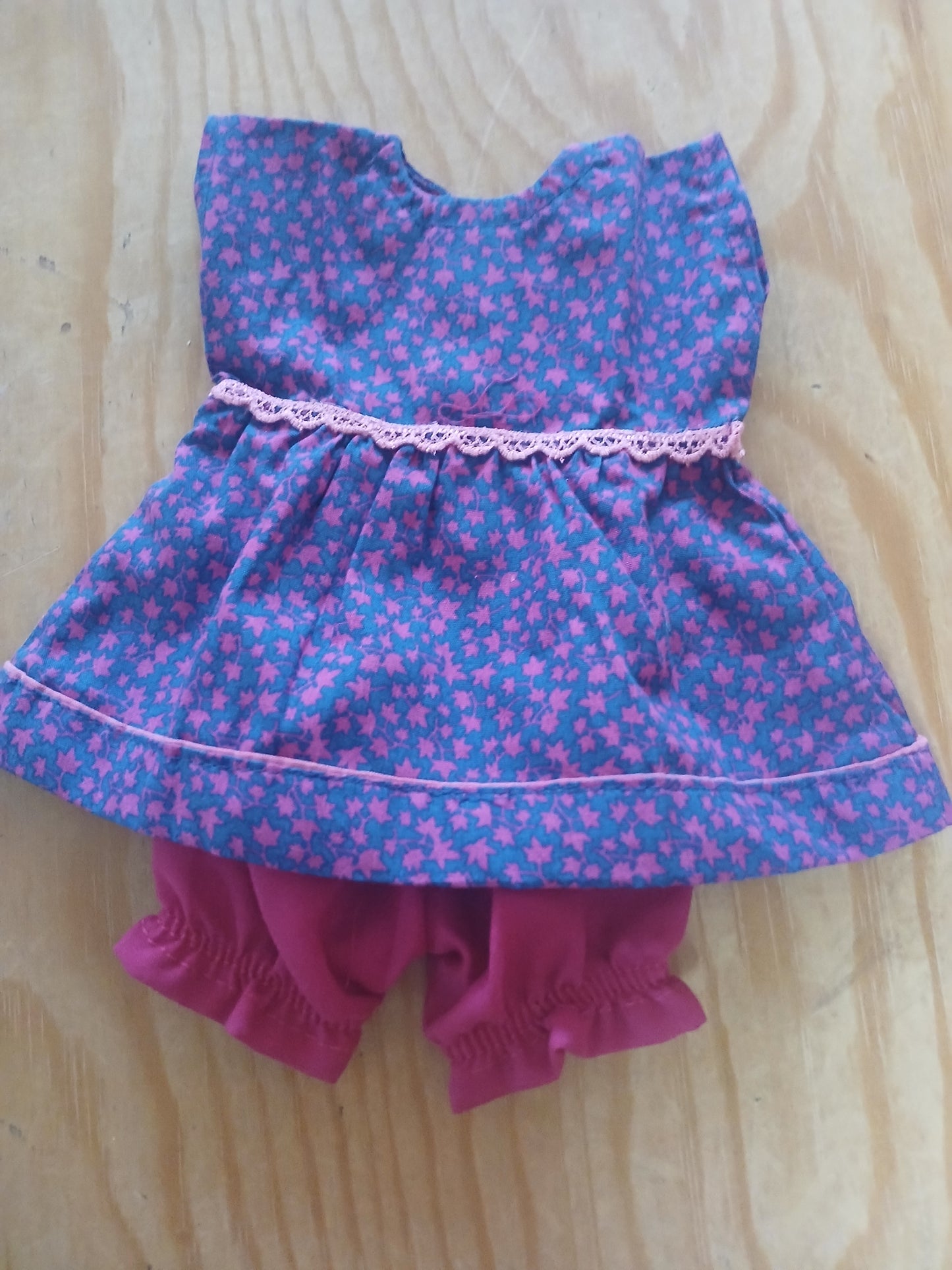 Habit Poupée 36cm- Robe Manche Courte - Culotte