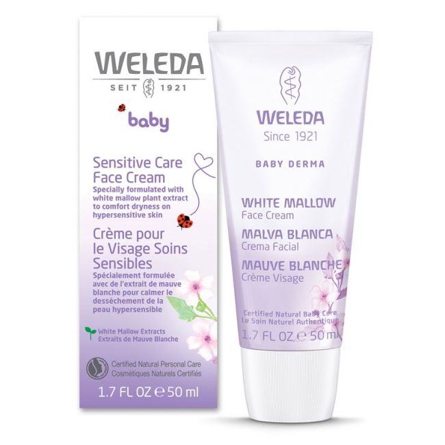 Creme pour le Visage Soins Sensibles Mauve Blanche Weleda