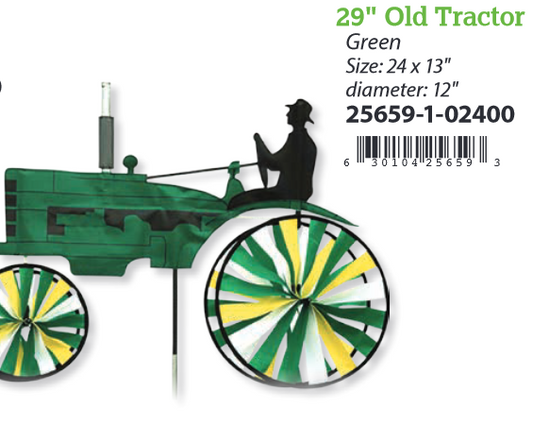 Vire Vent Ancien Tracteur Vert 32¨ -25659