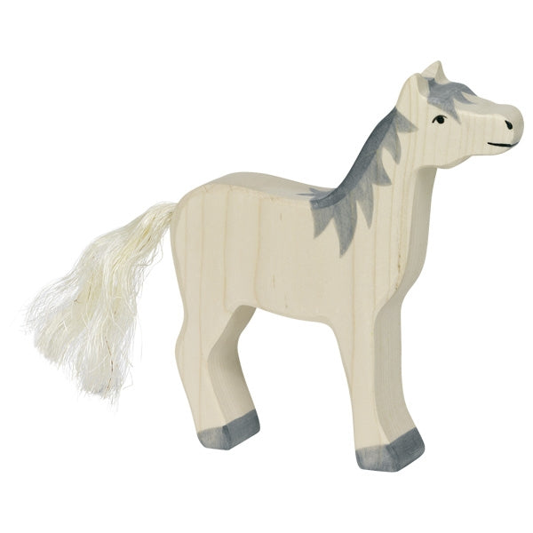 Cheval Debout Blanc-Gris  #80360