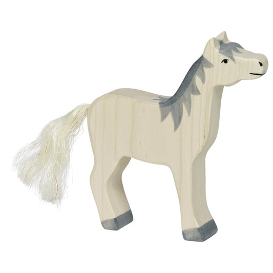 Cheval Debout Blanc-Gris  #80360