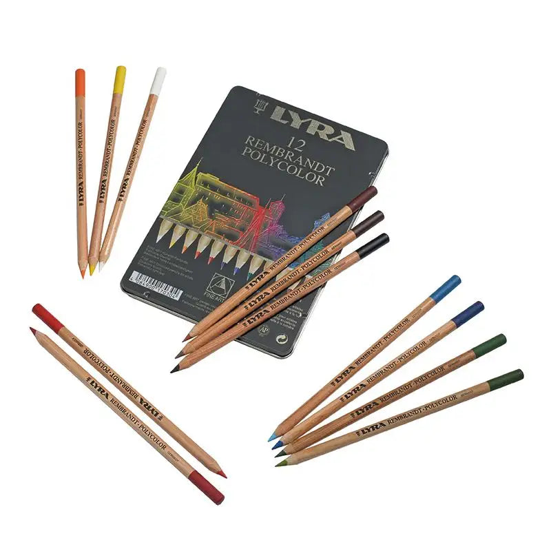 Crayons Rembrandt Polycolor - 12 unités Lyra