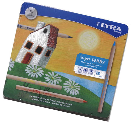 Crayons Super Ferby Non Lacqués 18 couleurs- Lyra  20540918